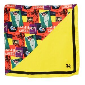 Scuderia Ferrari "Prints Extension Bandana" 100% Silk Square Scarf